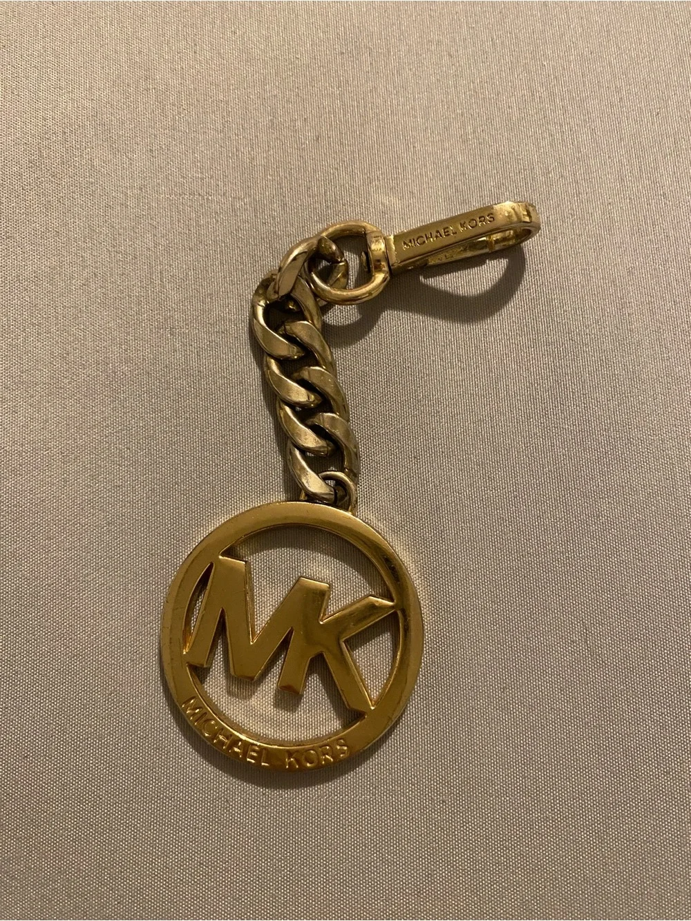 Michael Kors Gold MK Logo Keychain
